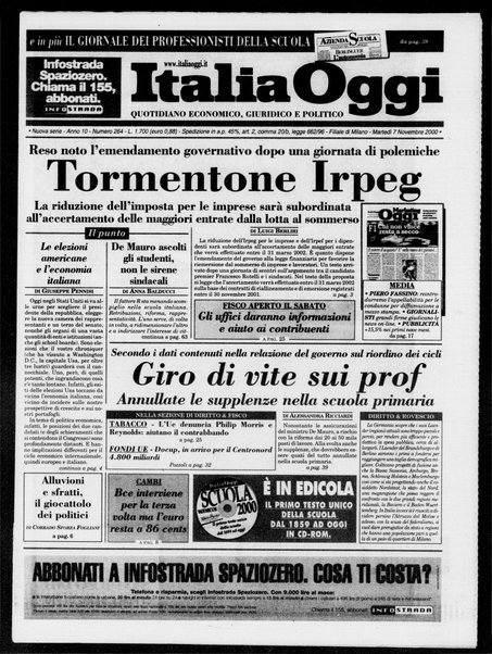 Italia oggi : quotidiano di economia finanza e politica